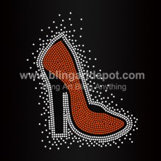 High Heel Rhinestone Iron On Motifs